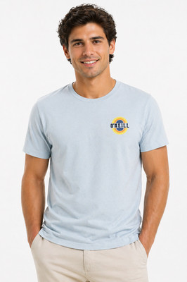 O'Neill Mens T-Shirt New XL Sky Blue Short Sleeve Back Logo Graphic Standard Fit