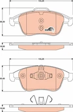 GDB1790 TRW Brake Pad Set, Disc Brake for Renault