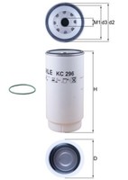 Kraftstofffilter Mahle KC 296D Vorfilter Anschraubfilter FüR 85 95 75 105 Ginaf