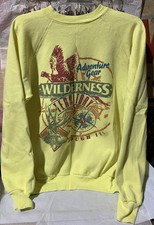 Vintage Yellow Outdoor Adventure Gear Sweatshirt Size XL Made in