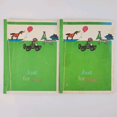 Lot of 2 Just For Fun by Mabel O'Donnell 1966 Early Readers Acceptable