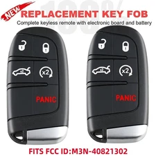 2 for 2015 2016 2017 2018 Chrysler 300 Remote Smart Car Key Fob M3N-40821302