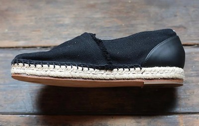 Maison Margiela Tabi Espadrilles Black Canvas Leather EU36 JP23cm