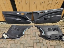 🦁 PEUGEOT 407 COUPE 2006-2011 black leather door cards front and rear