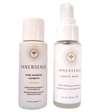 INNERSENSE Pure Harmony Hairbath Shampoo  Create Waves Texture Spray LOT 2 Item