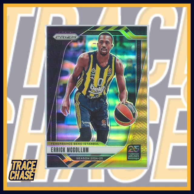 2024-25 Panini Prizm Euroleague Basketball Errick McCollum Black Gold Prizm 1/5