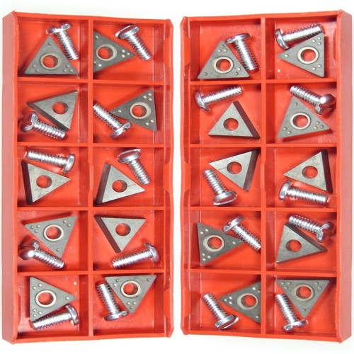 20 AMMCO 90488 Large Carbide Inserts Brake Lathe Positive Rake Bits Set - Bild 1 von 5