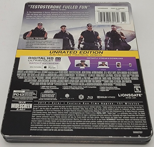 The Expendables 3 STEELBOOK BLU-RAY W/ J CARD - DAMAGED - COUPLE SMALL DENTS - Picture 2 of 19