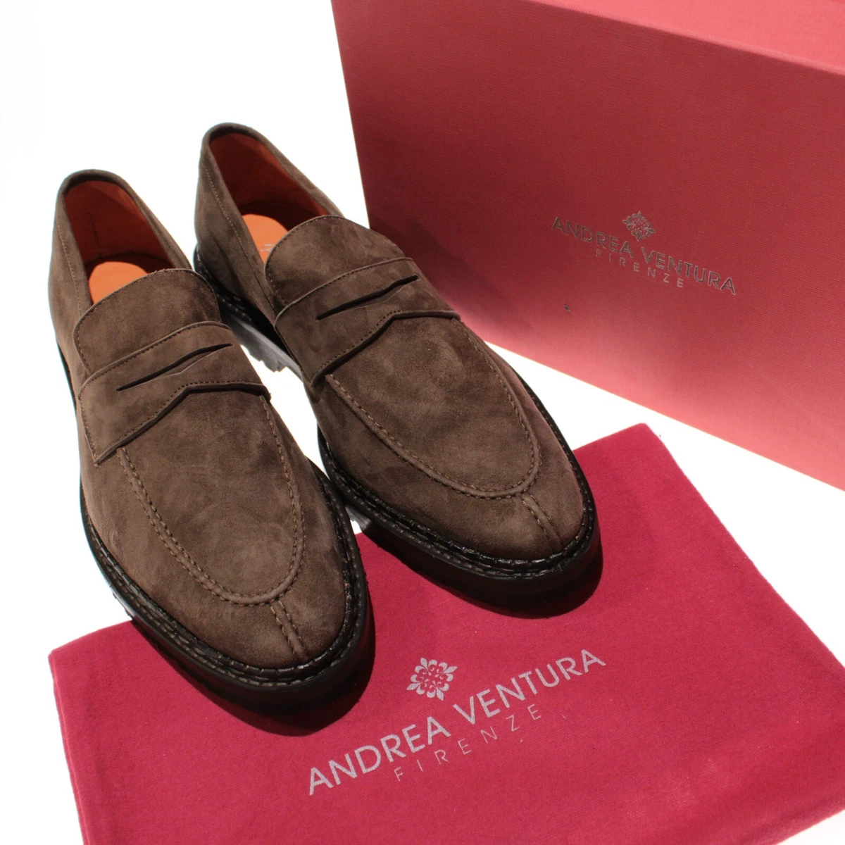 ANDREA Firenze ventura suede 100% reversed suede sz 43.5 10.5 Gray Driving shoes Andrea Ventura  main image 3