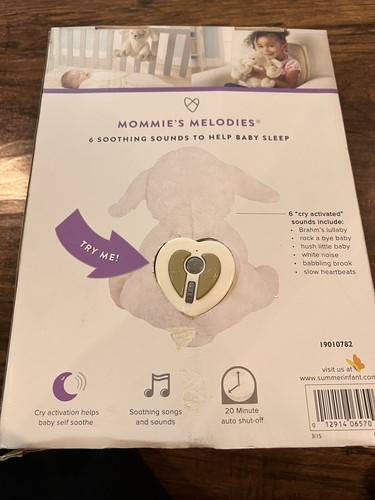 SwaddleMe Mommies Melodies Plush Lamb Baby Sleep Aid Cry Activated New - Picture 2 of 6
