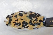 NWT France Luxe IVORY TOKYO SCROLL BARRETTE Tige Boule French Hair Clip 3.25"