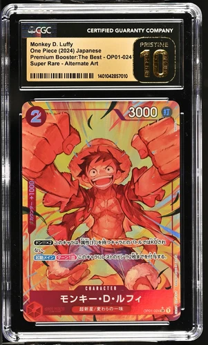 CGC 10 PRISTINE Japanese One Piece 2024 Monkey D. Luffy OP01-024 The Best PRB-01