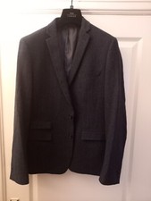 Moss Bros Sports Jacket In Blue Size 42 Regular Slim Fit