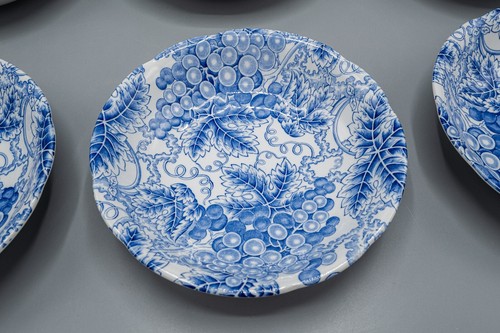 Spode Blue Room Grapes Coupe Cereal Bowls 6 1/2" - Set of 6 - FREE USA SHIPPING - Picture 6 of 10