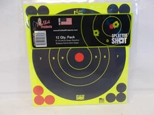 Pro-Shot SplatterShot Bullseye Green Peel + Stick Target 12 Pack - 6BGREEN12PK