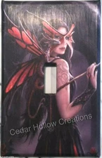 'New!' LARGER SIZE! Masked Fairy-Light Switch Cover-Handmade