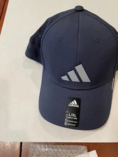 NWT Adidas Men's Release 3 Stretch Fit Cap Navy Blue Medium S/M
