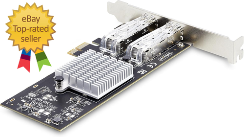 .Com 2-Port Gbe SFP Network Card, Pcie 2.0 X1, Intel I350-AM2 2X 1Gbe Controller - Afbeelding 2 van 12
