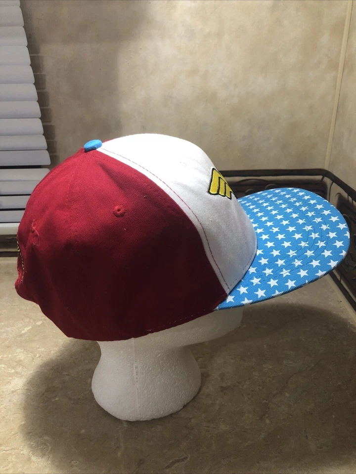 DC Comics Mujer Maravilla Gorra Sombrero Rojo/Azul/Blanco Estrellas Ajustable Snapback Foto 4 de 4
