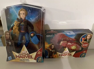 CAPTAIN MARVEL & MARVEL'S GOOSE 12'' ACTION FIGURE & PHOTON POWER FX GLOVE NIB