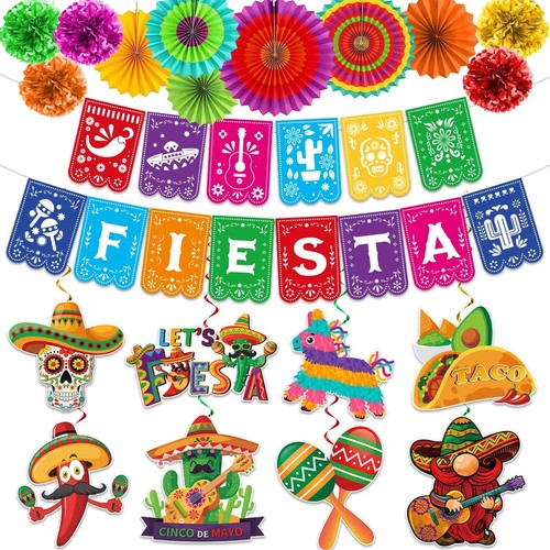 Cinco De Mayo Party Decorations, Preassembly Mexican Themed Fiesta Party Banner