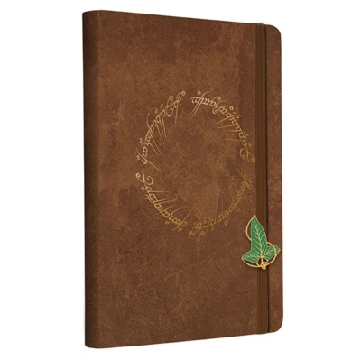 Lord of the Rings One Ring Journal with Leaf of Lórien Charm