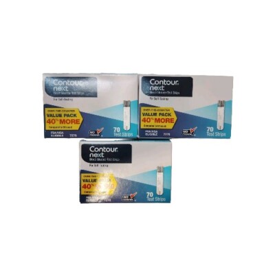 210 Contour Next Glucose Diabetic Blood Test Strips  Exp 2/2027+