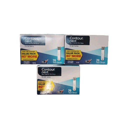 210 Contour Next Glucose Diabetic Blood Test Strips  Exp 4/2027+