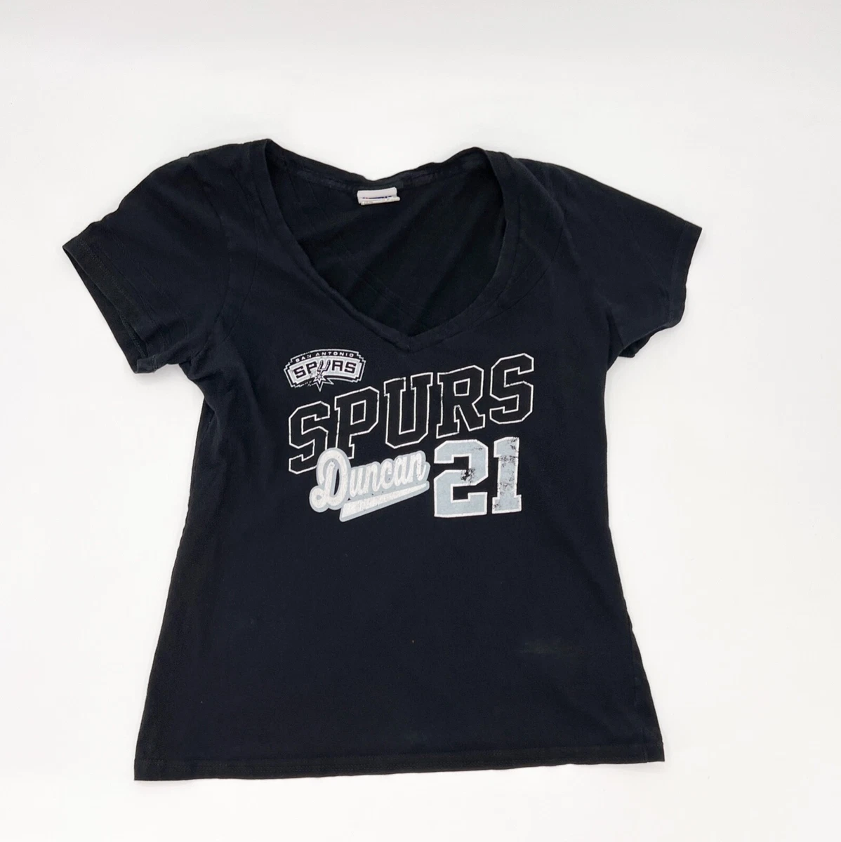 San Antonio Spurs Duncan Shirt Womens Extra Large XL Blac T Shirt