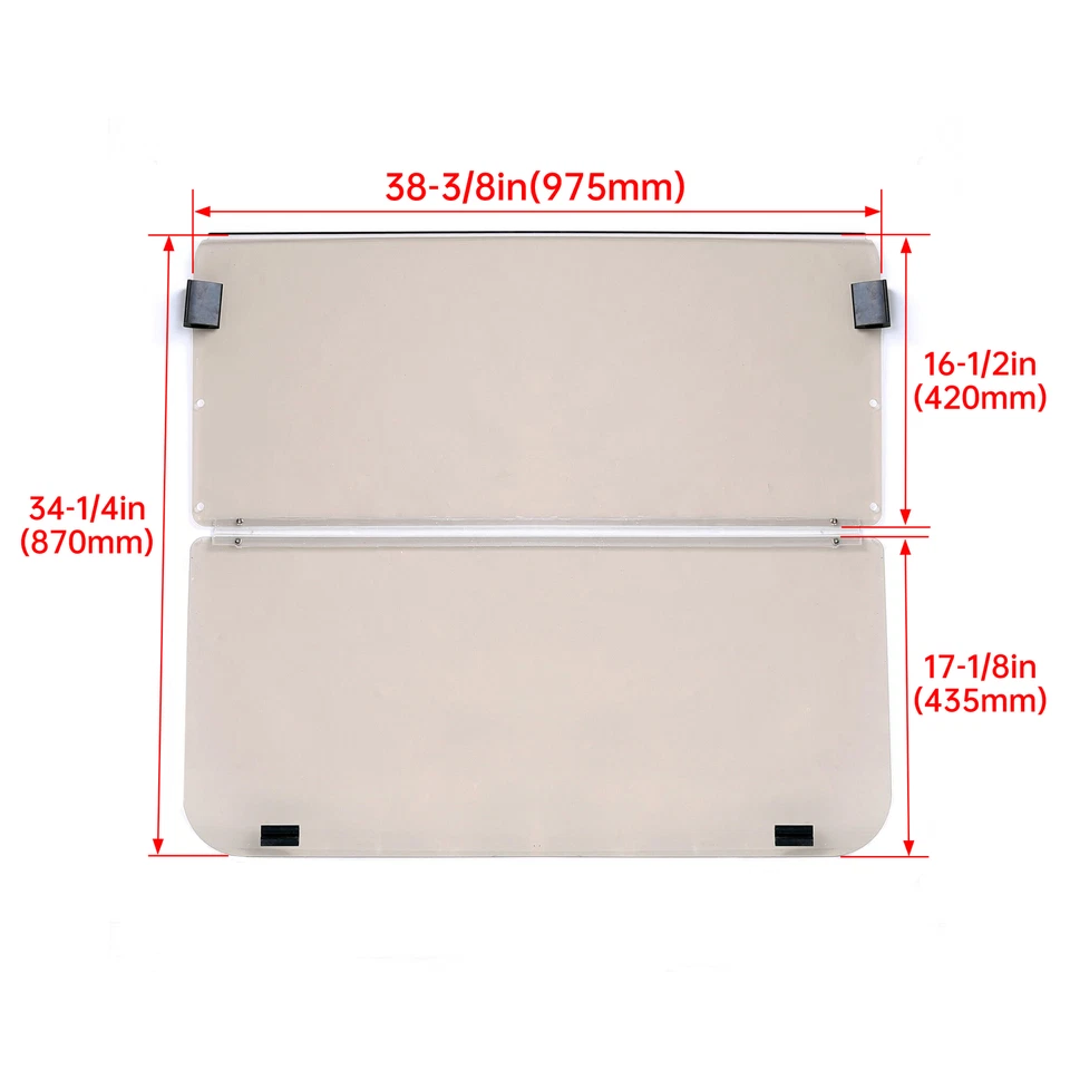 For Yamaha G22 2003-2006 Golf Cart Foldable Tinted Windshield Windscreen - Image 4 of 4