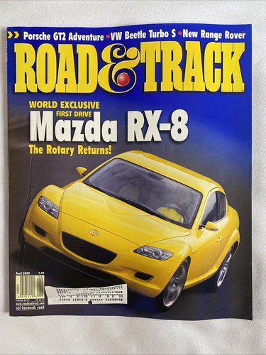 2002 April Road & Track Magazine A Closer Look At The New Mazda RX-8 (MH395)