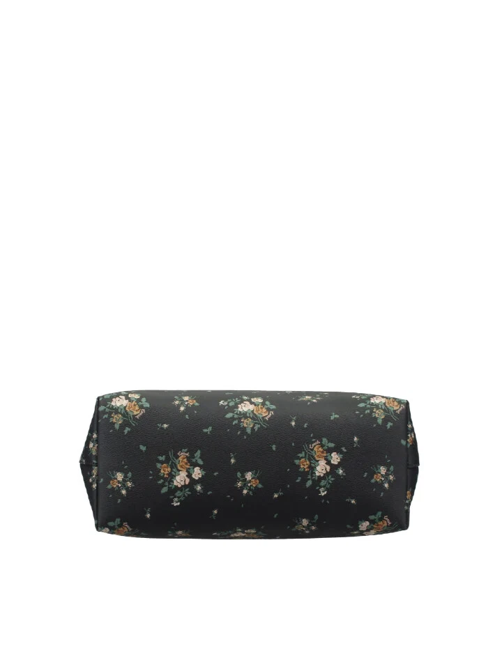 Borsa Coach Gallery grande con stampa bouquet di rose #91023