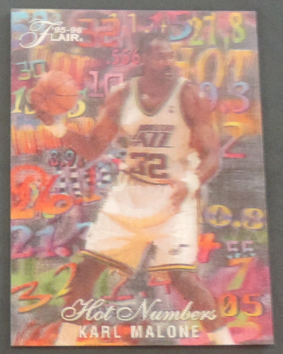1995 FLAIR KARL MALONE HOT NUMBERS SP RARE INSERT UTAH JAZZ HOF 'ER L@@K