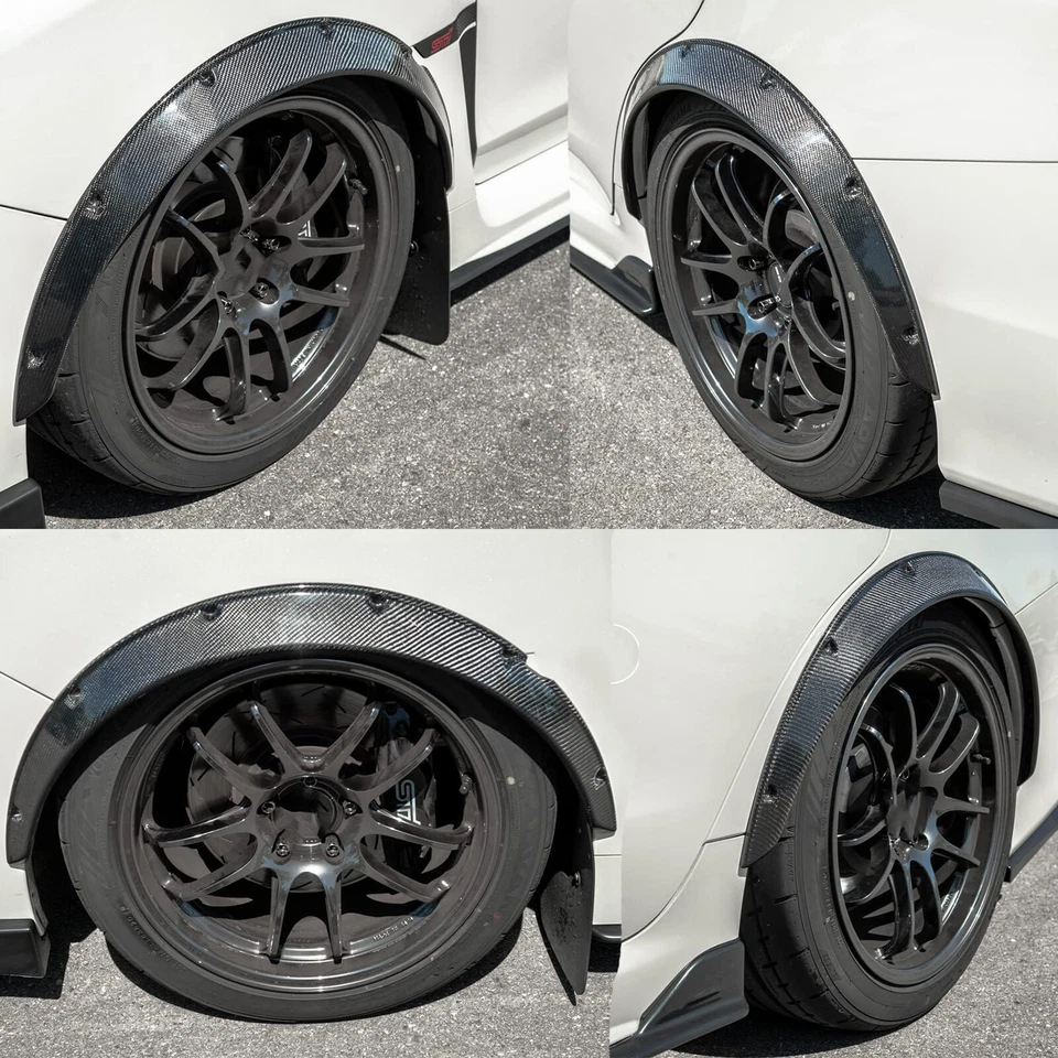 Kit JDM aspecto carbono para Audi TT RS A3 A4 35" guardabarros llamaradas arcos de rueda carrocería ancha Foto 3 de 4