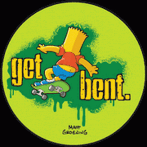 Simpsons Bart Get Bent Button SB3310 - Bild 5 von 6