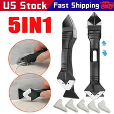 5 in 1 Silicone Sealant Remover Tool Kit Set Scraper Caulking Mould Removal US