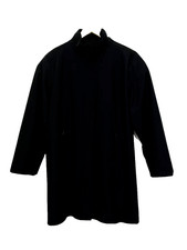 Mexx Womens Mid Length Raincoat Black Nylon Blend Funnel Neck Zip Fly Size Uk 14