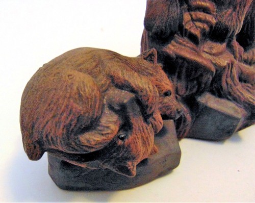 Mama Bear & Cubs Playing On Rocks Hand Painted Ceramic Bisque - Picture 3 of 5