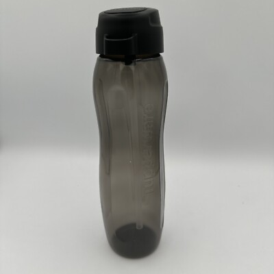 NEW Tupperware Eco Water Bottle 25oz/750mL Black Plastic FREE SHIPPING!!
