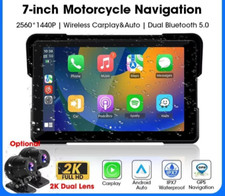 Écran moto 5/7 pouces, CarPlay sans fil, Android Auto, GPS, DVR, AirPlay, monite