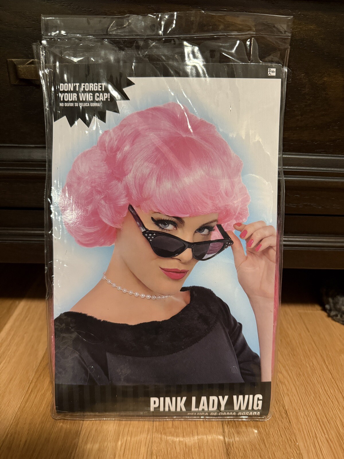 SAOLA Parrucca da donna rosa anni 50 calza corta hop accessorio costume Halloween SOLO PARRUCCA