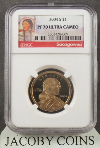 2004 S Sacagawea $1 NGC PF70 Original Portrait Label