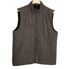 Marc Anthony Men's Lightweight Puffer Vest Sz: Med Gray Pepper Zip Up Nylon Poly