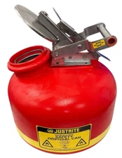 Justrite Non-Metallic Body Safety Disposal Can 2.0 Gallon 7.5 Liter 14265