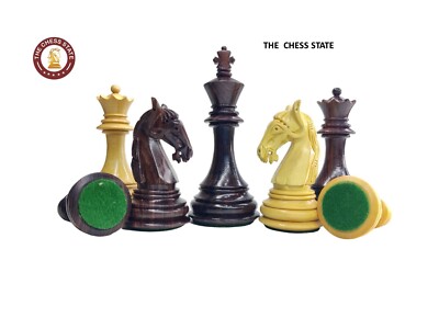 3.8'' Columbian Knight Luxury Staunton Chess Pieces Only- Weighted Rosewood