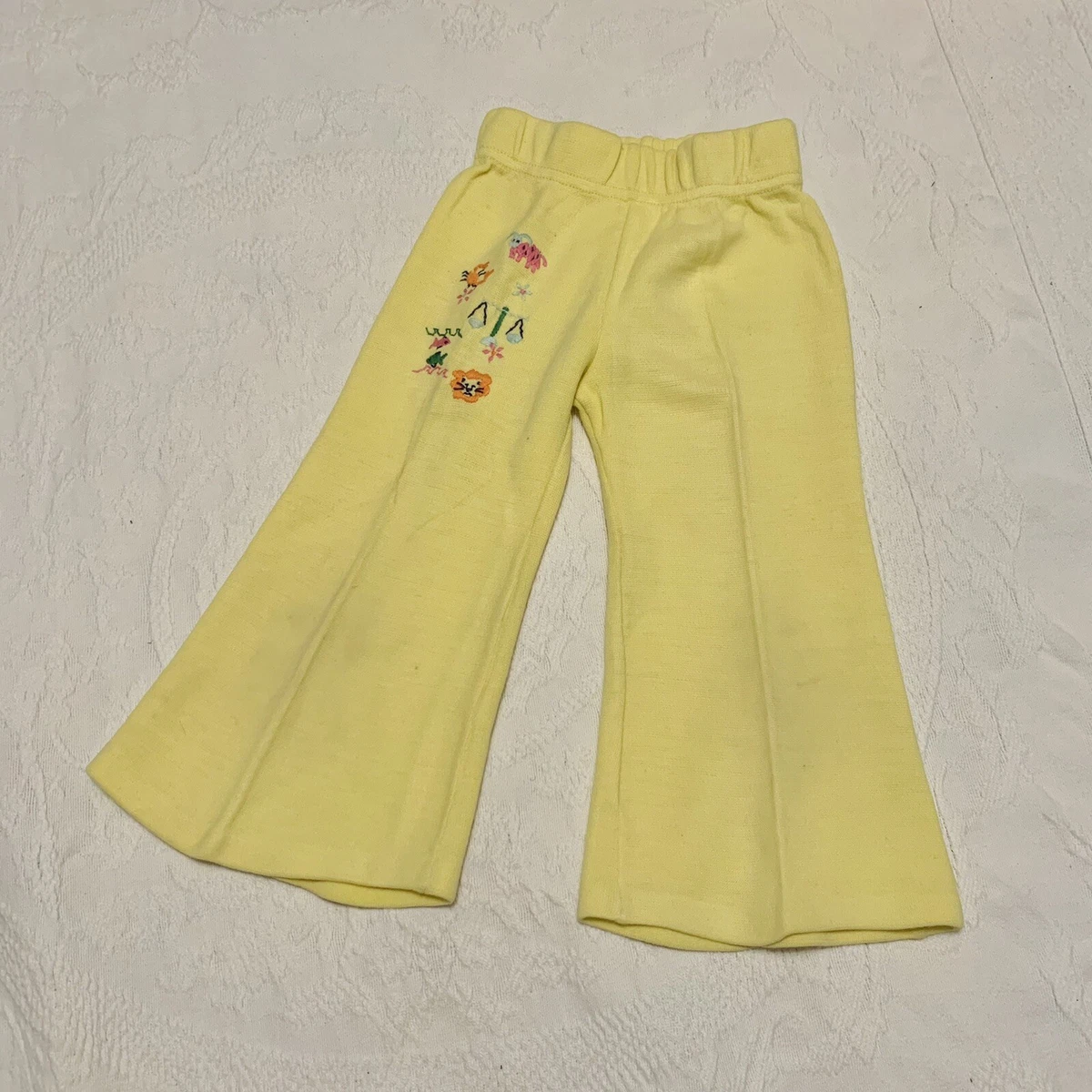Vintage Baby Yellow Pants Zodiac 24 months / 2T Embroidered Bobby Brooks