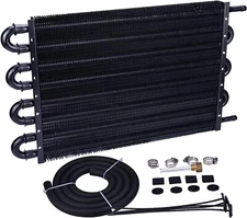 5/16" Transmission Oil Cooler, 8 Pass Tube and Fin Cooler Kit black OC-1405