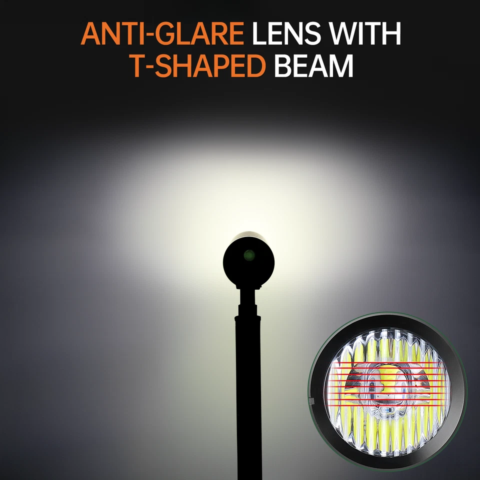 RAVEMEN Front Bike Light Bicycle Head Lights CR1000 Rechargeable 4000mAh Battery - image 3 of 4