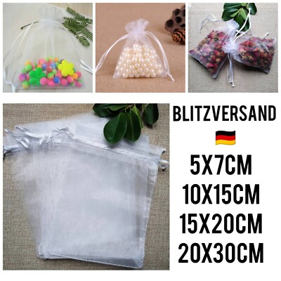 Organzabeutel Geschenkbeutel Geschenkentüte Schmuckbeutel Saeckchen Versh Größen