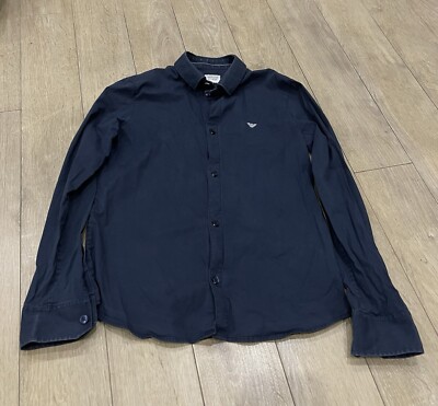 ARMANI JUNIOR Hemd Langarm-Hemd -  BLAU - 12 - 13 Jahre - 152